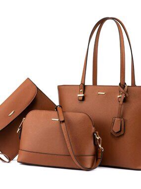 Handbags for Women Shoulder Bags Tote Satchel Hobo 3pcs Purse Set